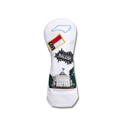 North Carolina Mural Leather Headcovers - Hybrid - White