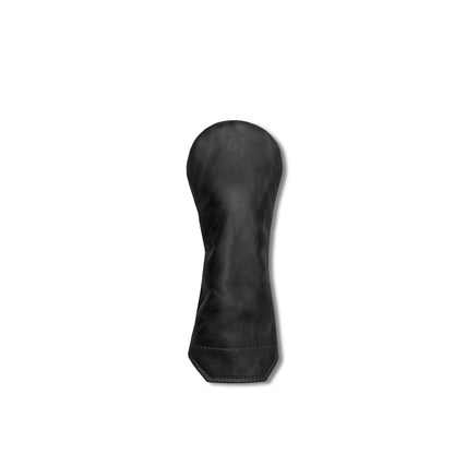 Premium Pull-Up Leather Golf Headcovers - Hybrid - Black