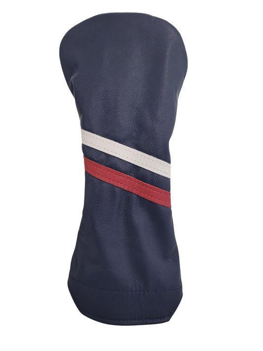 Two Stripe Mini Driver Traditional Leather Golf Headcover