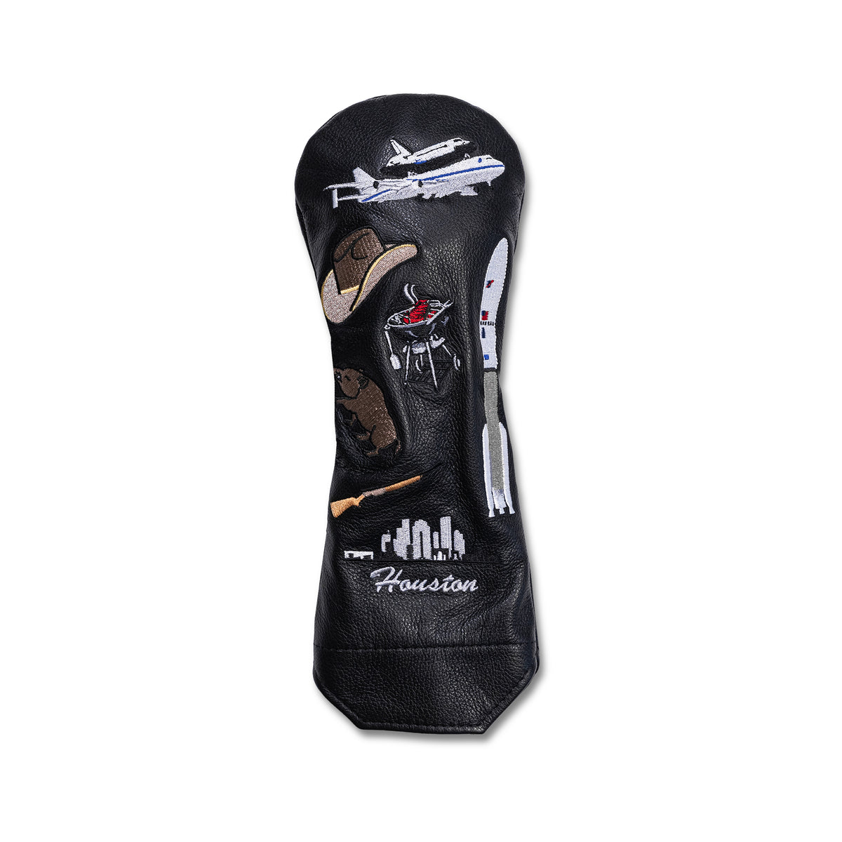 Houston Mural Leather Headcovers - Fairway - Black