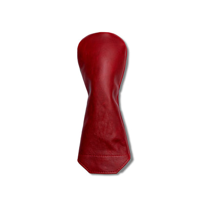 Premium Pull-Up Leather Golf Headcovers - Fairway - Red