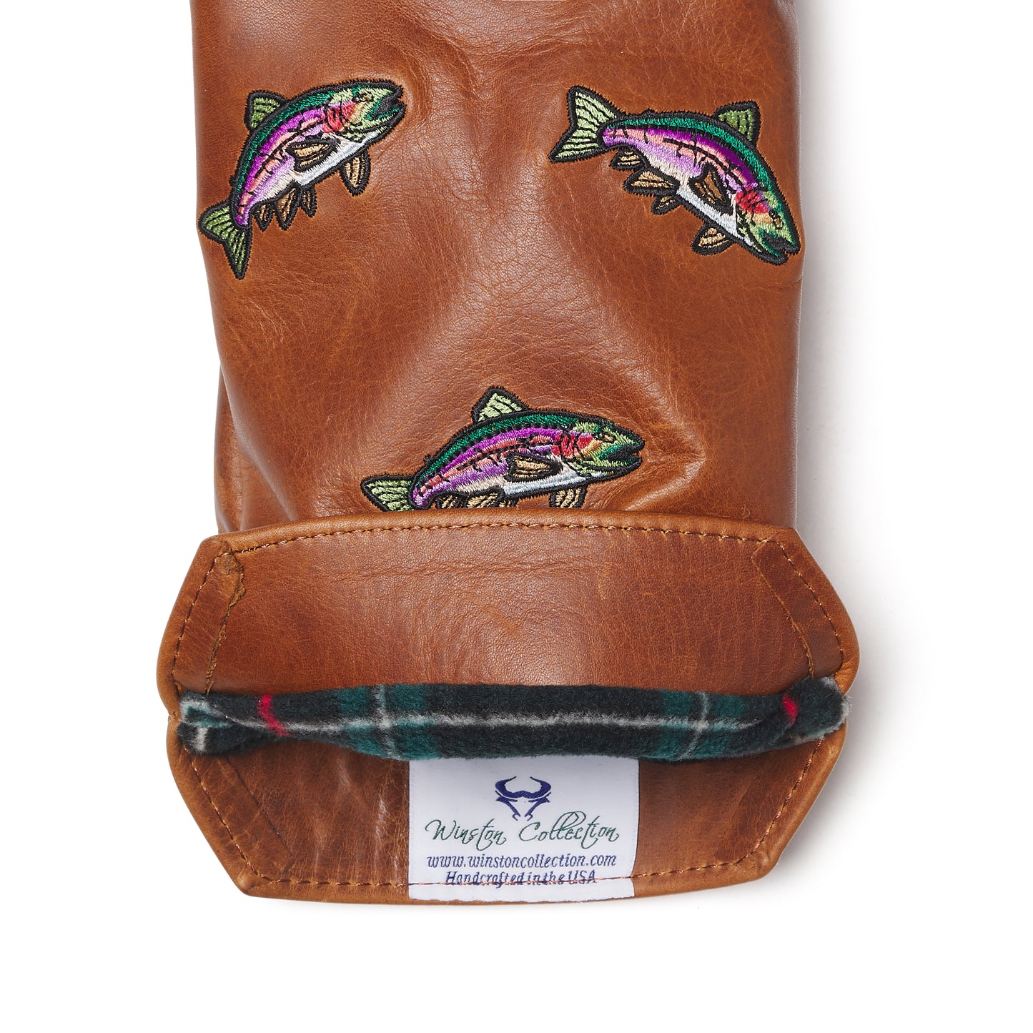 Trout Premium Pullup Leather Golf Headcovers - Winston Collection