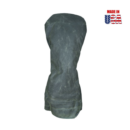 Solid Olive Waxed Canvas Golf Headcovers 3