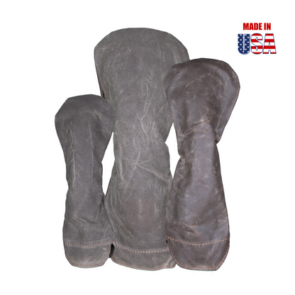 Solid Color Waxed Canvas Golf Headcovers