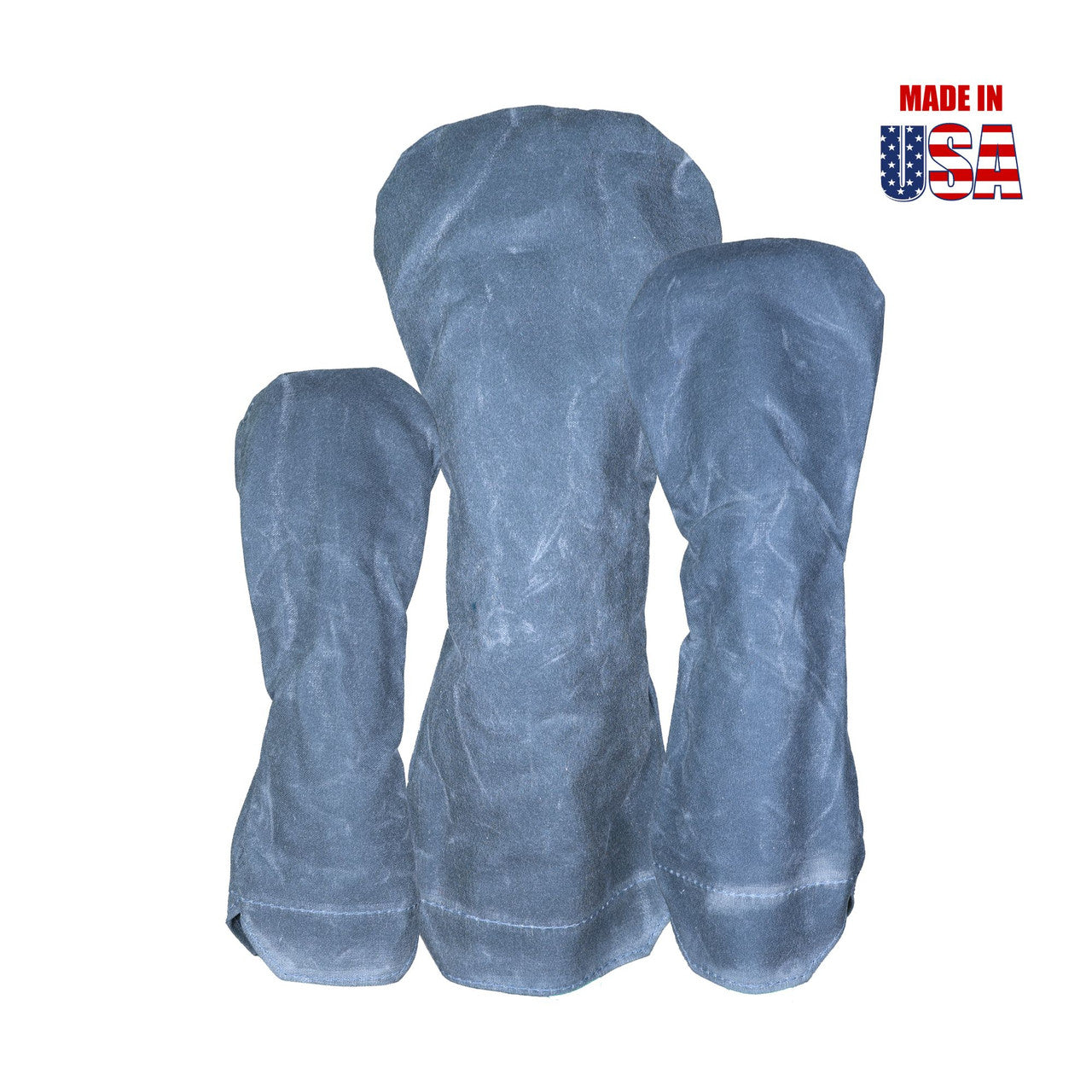 Solid Charcoal Waxed Canvas Golf Headcovers 4