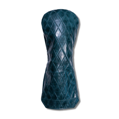 Aberdeen Diamond Leather Golf Headcover - Driver - Peacock