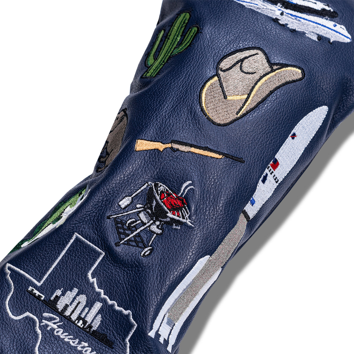 Houston Mural Leather Headcovers - Driver - Navy