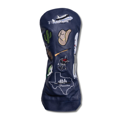 Houston Mural Leather Headcovers - Driver - Navy