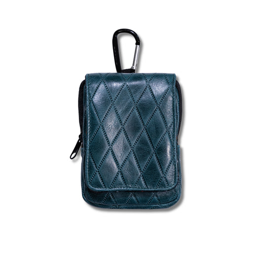 Aberdeen Diamond Leather Range Finder Case - Peacock
