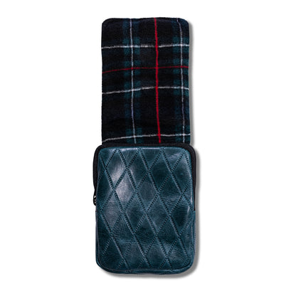 Aberdeen Diamond Leather Range Finder Case - Peacock
