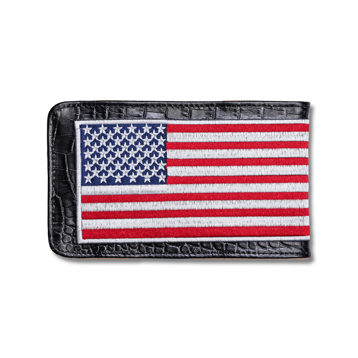 Scorecard Holder & Yardage Book, American Flag - Black