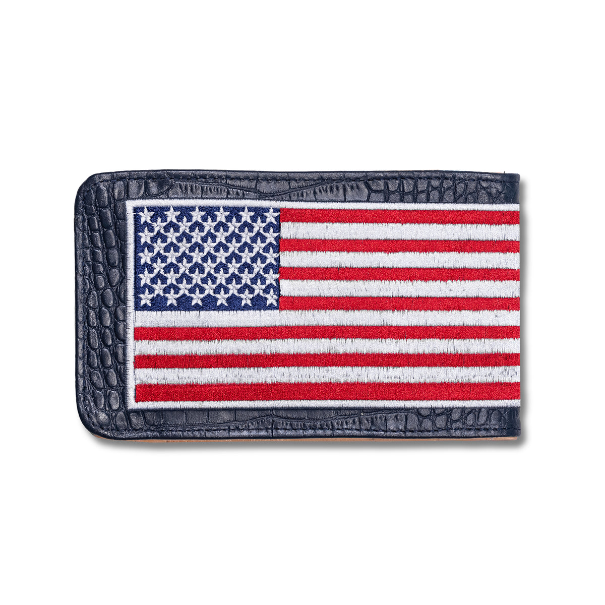 Scorecard Holder & Yardage Book, American Flag - Navy Blue