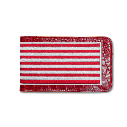 Scorecard Holder & Yardage Book, American Flag - Red