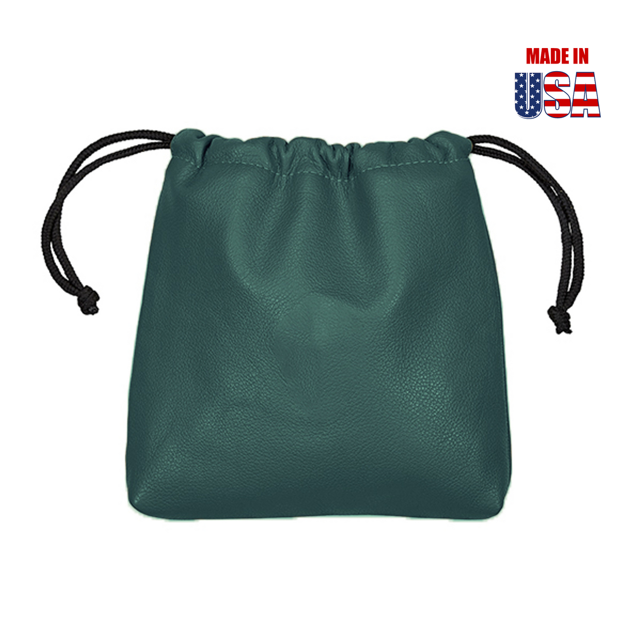 Kelly Green American Leather Drawstring Player's Pouch