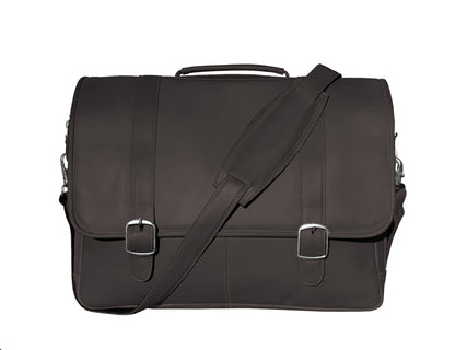 Porthole Laptop Briefcase, Colombian Leather