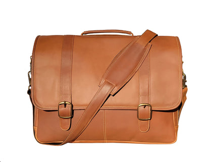 Porthole Laptop Briefcase, Colombian Leather