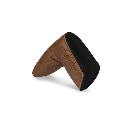 Aberdeen Diamond Leather Blade Putter Headcovers - Saddle