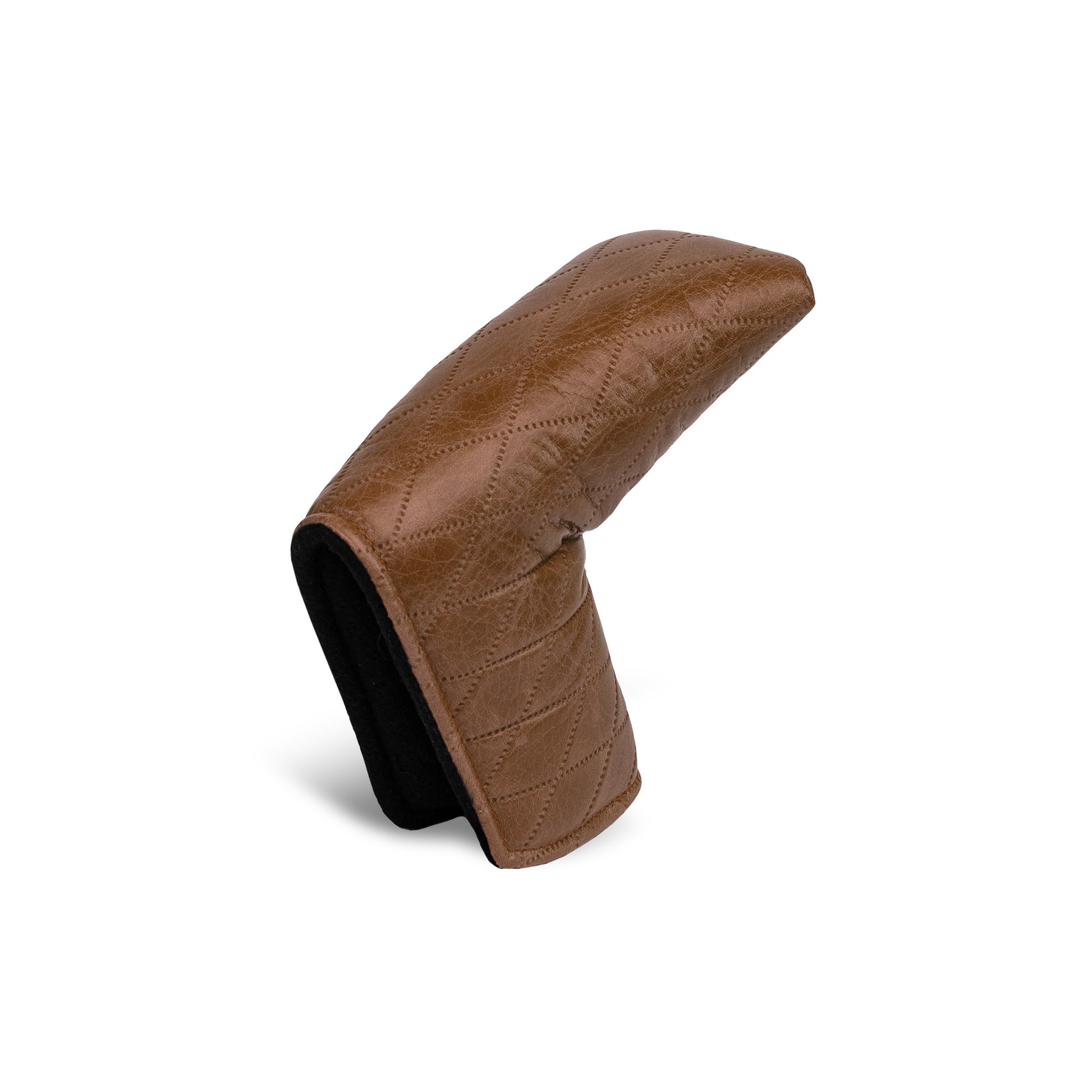 Aberdeen Diamond Leather Blade Putter Headcovers - Saddle
