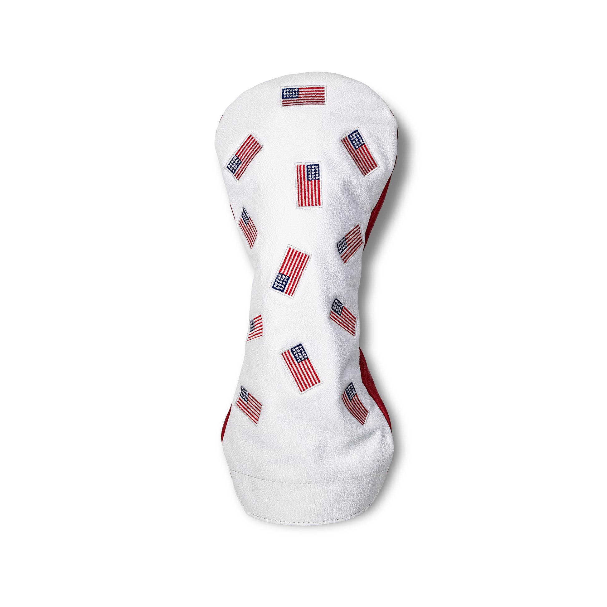 American Flag Headcovers - White Front Leather/Red Back Leather - Driver