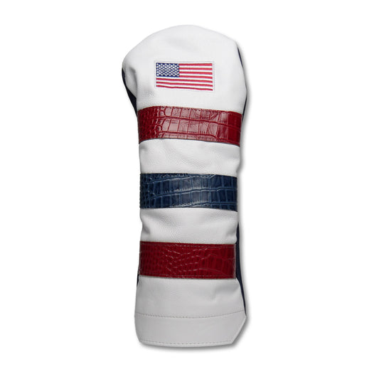 USA Flag Gator Signature Stripe Gator Leather Driver Headcover