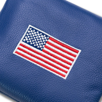 Mallet Putter Covers with American Flag in Tradition Leather