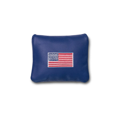 Classic American Flag Universal Mallet Leather Putter Covers - Ocean Blue