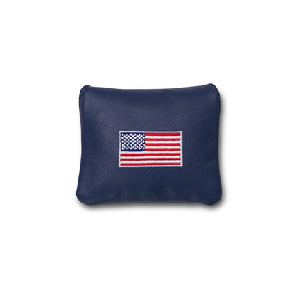 Classic American Flag Universal Mallet Leather Putter Covers - Navy