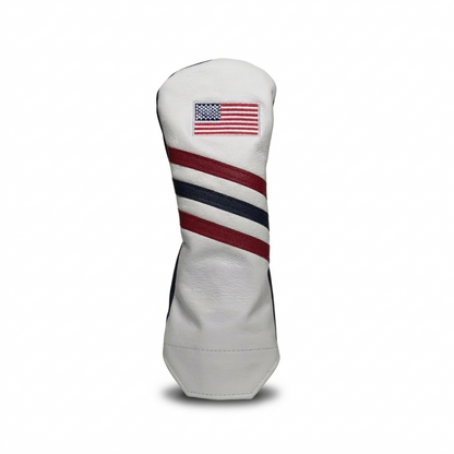 USA Flag Three Stripe Leather Headcovers