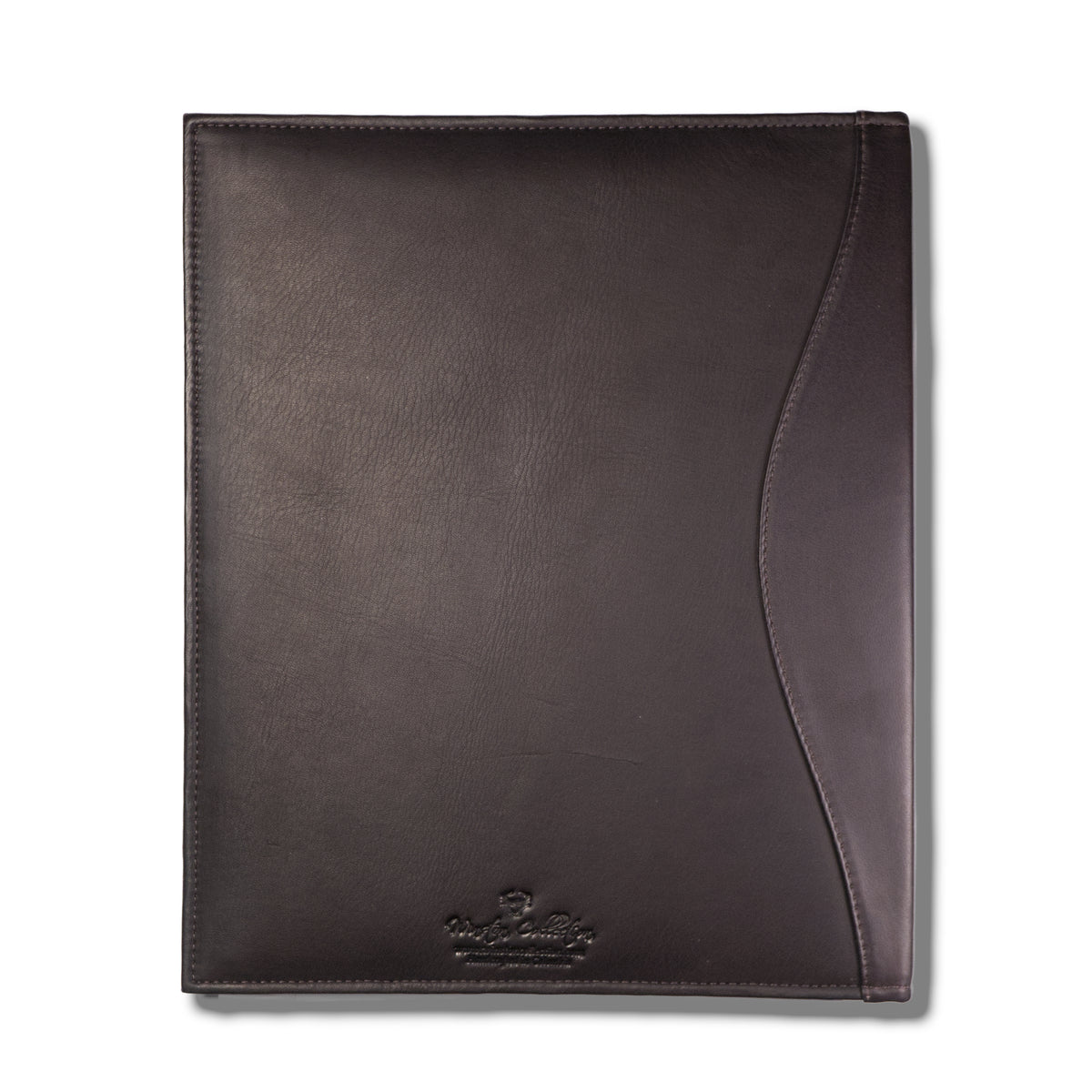 Three Ring Binder in Colombian Leather - Cafe