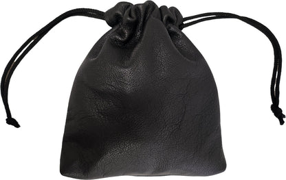 Black American Leather Drawstring Player's Pouch