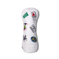 Boston Mural Leather Headcovers - Driver - White