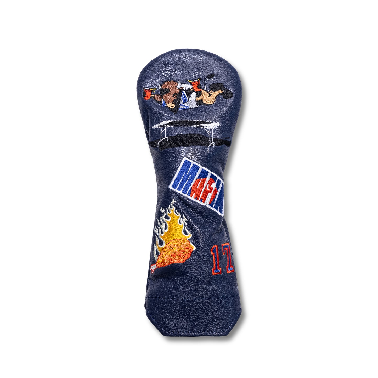Buffalo Mural Leather Headcovers - Hybrid - Navy