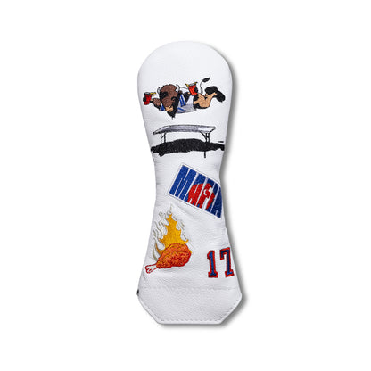 Buffalo Mural Leather Headcovers - Hybrid - White