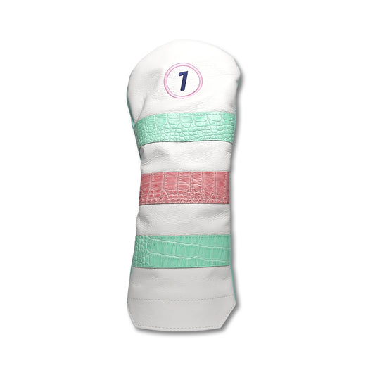 Gator Signature Stripe Leather Driver Headcover - Winston Collection