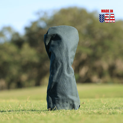 Solid Olive Waxed Canvas Golf Headcovers 5
