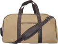 Country Club Duffel Bag, Canvas with Colombian Leather - Beige with Cafe Leather