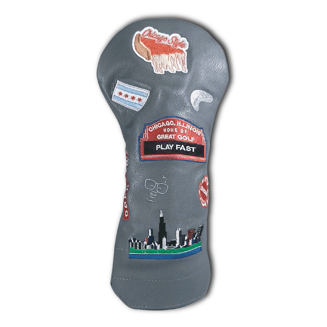 Chicago Cub Style Mural Leather Golf Headcovers