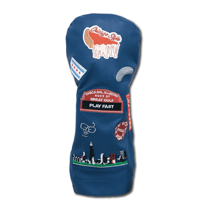 Chicago Cub Style Mural Leather Golf Headcovers