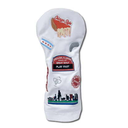 Chicago Cub Style Mural Leather Golf Headcovers