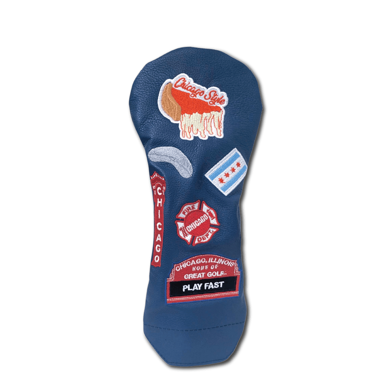 Chicago Cub Style Mural Leather Golf Headcovers