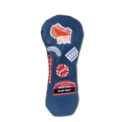 Chicago Cub Style Mural Leather Golf Headcovers