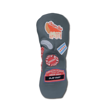 Chicago Cub Style Mural Leather Golf Headcovers