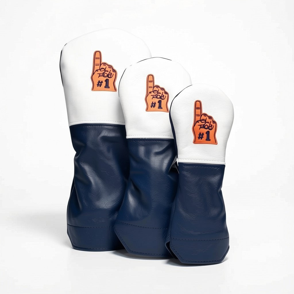 French Seam Foam Finger Leather Headcovers - Winston Collection