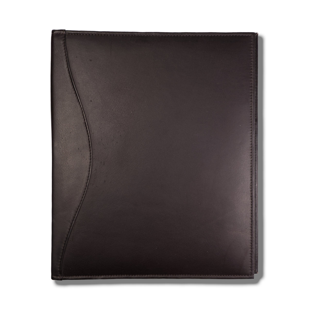 Three Ring Binder in Colombian Leather - Cafe