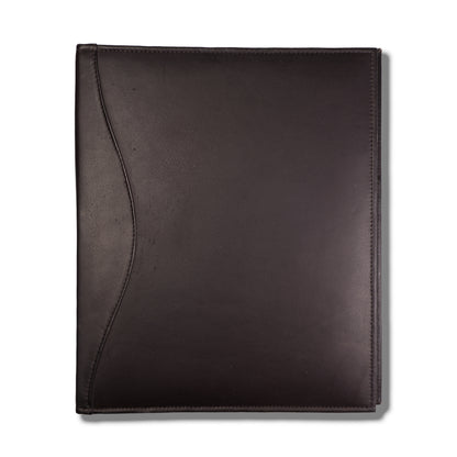 Three Ring Binder in Colombian Leather - Cafe