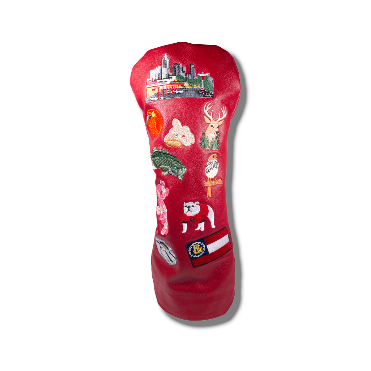 Georgia Mural Leather Headcover - Red