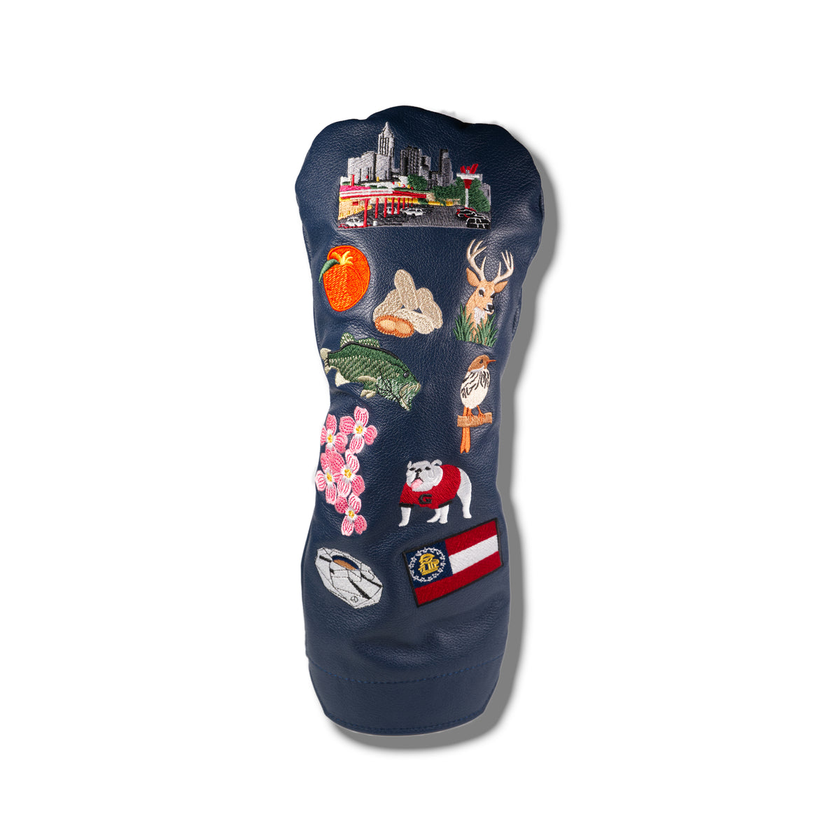 State of Georgia Mural Leather Headcover - Navy