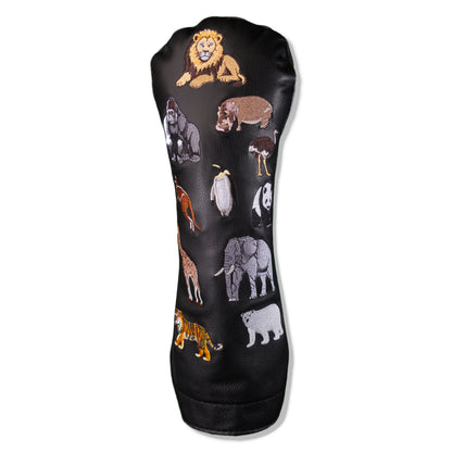 Zoo Mural Headcover - Black