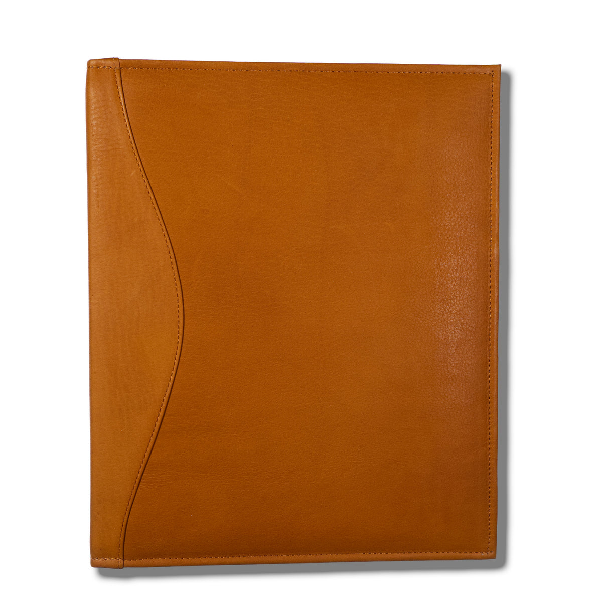 Three Ring Binder in Colombian Leather - Tan