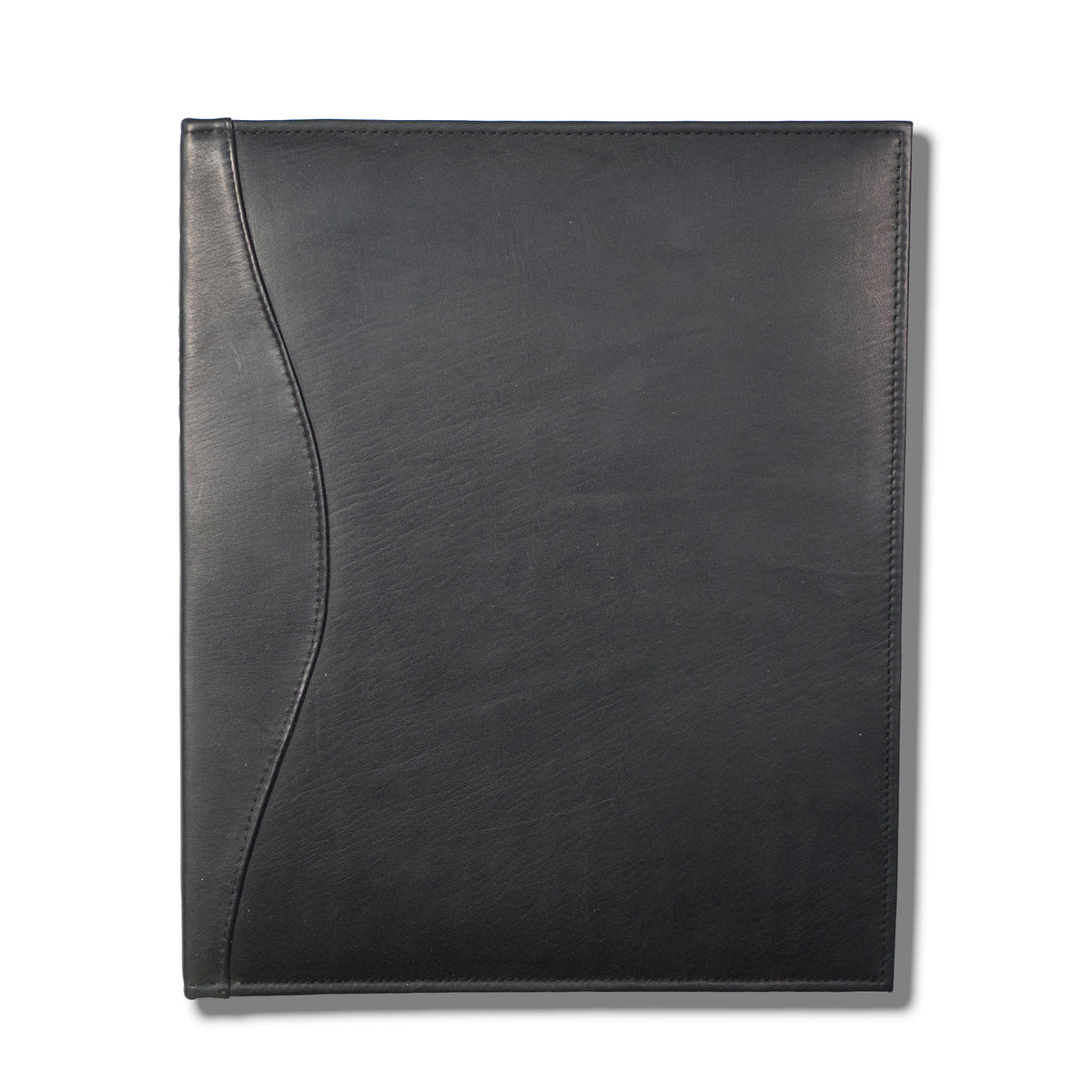 Three Ring Binder in Colombian Leather - Black